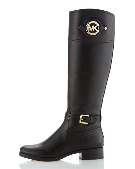 michael kors stockard boots black|Michael Kors black suede boots.